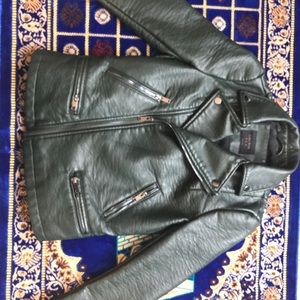 Money green Zara Moto leather !